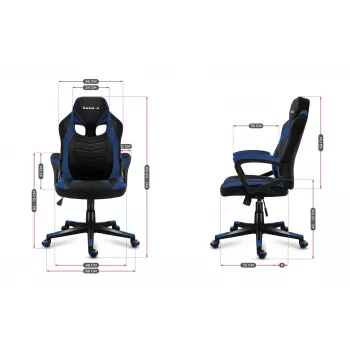 Cadeira gaming Huzaro FORCE 2.5 azul MESH assento em rede preta, azul