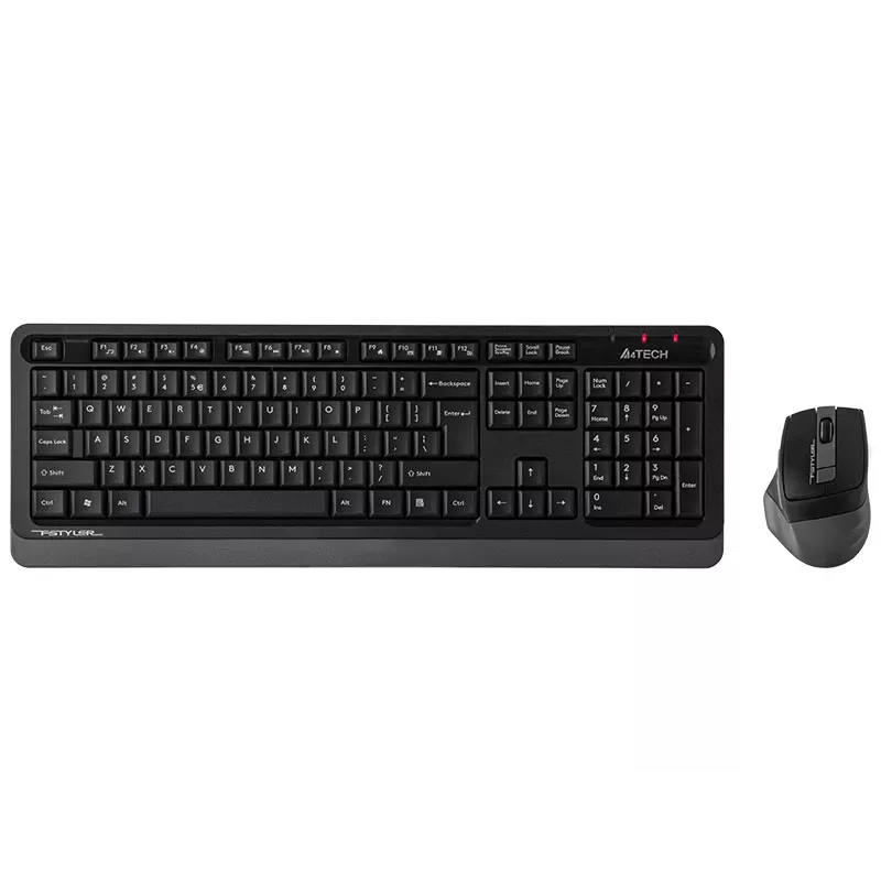 A4Tech FStyler FG1035 conjunto de teclado e rato sem fios, 2,4G, cinzento