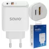Carregador para dispositivos móveis Savio LA-12 Universal Branco AC Carregamento rápido Interior