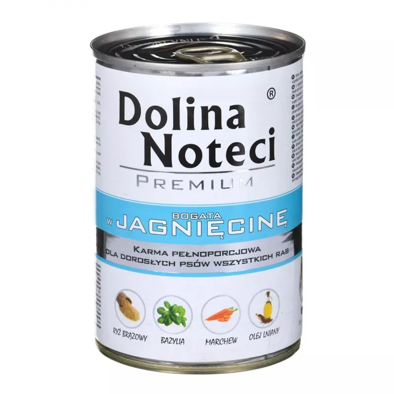 DOLINA NOTECI Premium rico em cordeiro, comida húmida para cães, 400 g