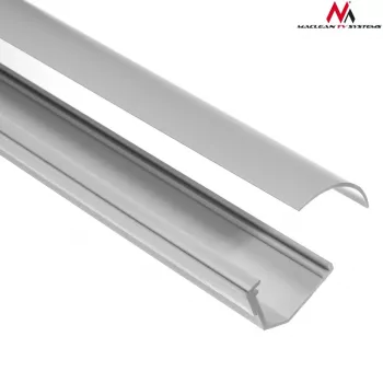 Canal de cabos flexível MACLEAN MCTV-575 para chão, branco, 1,5 m, largura 43 mm, altura 2,3–3,2 cm