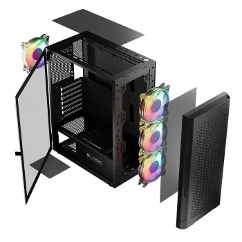 Caixa Logic ARAMIS ARGB MINIDI USB 3.0 preto