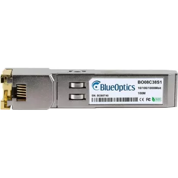 Transceptor SFP BlueOptics AT-SPTX/100MB-00 Gigabit Ethernet fibra ótica monomodo SFP 1000BASE-LX? (verificar comprimento de onda/suporte exatos)