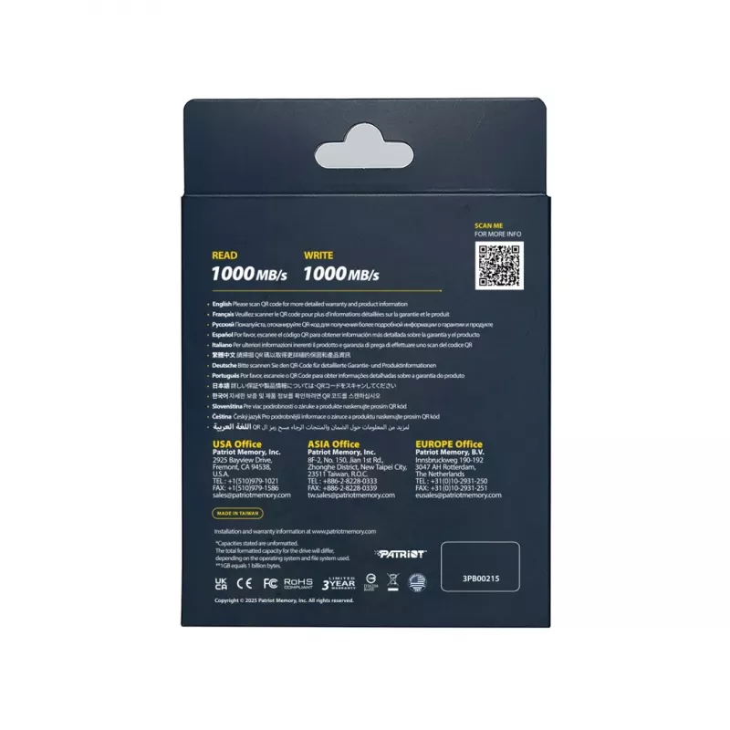 Patriot Memory Transporter Lite 512 GB USB Type-C 3.2 Gen 2 (3.1 Gen 2) (PTPL512GPECB) preto