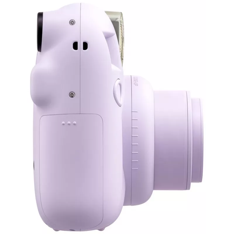Máquina fotográfica instantânea Fujifilm Instax Mini 12 roxa — imagem 86×54 mm, filme 62×46 mm, distância focal 60 mm