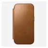 Capa tipo carteira Nomad Modern Leather Folio para iPhone 17 Pro, pele + alumínio, 6,3 polegadas (16 cm), tan, 3 compartimentos para cartões