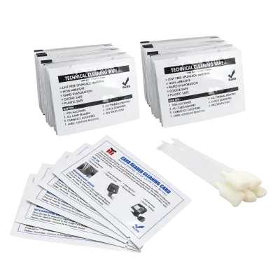 Produtos de limpeza para contadoras de notas e leitores de cartões