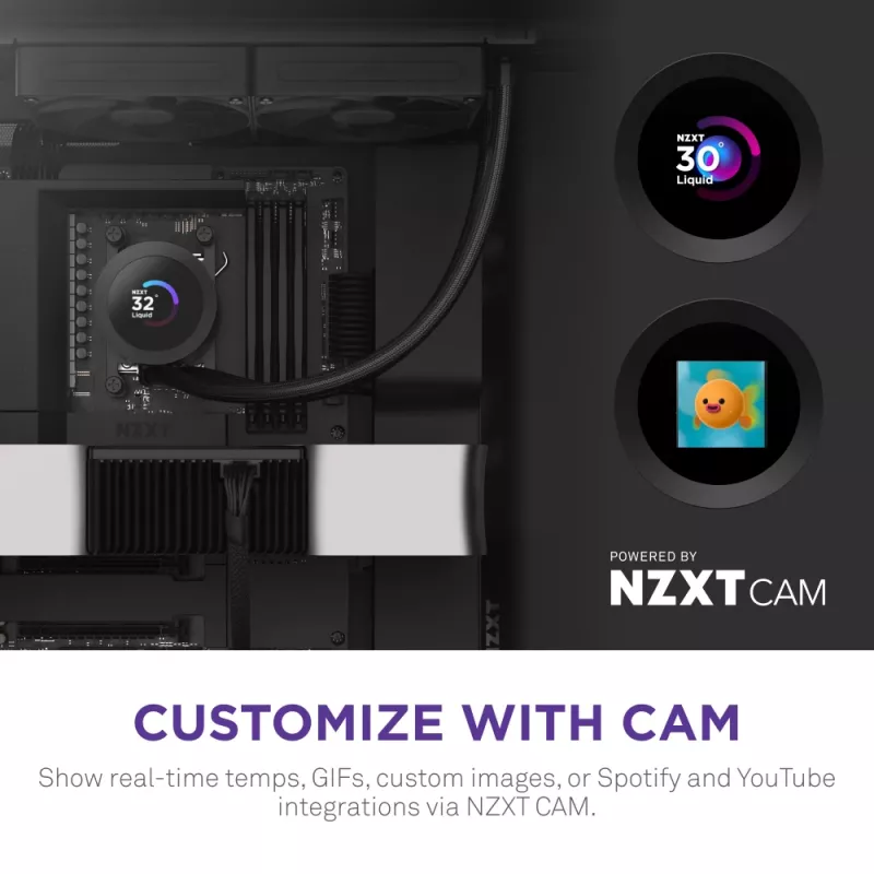 Refrigeração líquida all-in-one NZXT Kraken Plus 280 14 cm preto