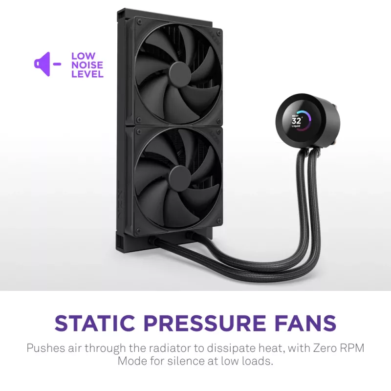 Refrigeração líquida all-in-one NZXT Kraken Plus 280 14 cm preto
