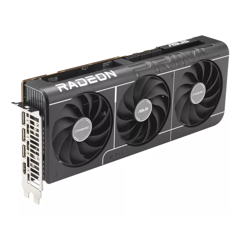 ASUS PRIME Radeon RX 9070 XT OC Edition 16GB GDDR6 placa gráfica, PCIe 5.0, 256 bits, 3x DisplayPort 2.1a, HDMI 2.1b, 3x 8 pinos, 312×130×50 mm