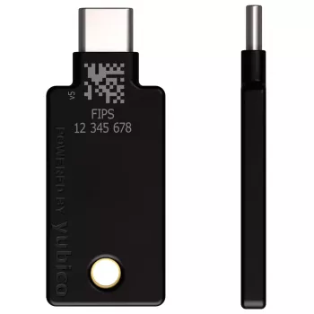 Chave de segurança Yubico YubiKey 5C NFC FIPS, USB-C, preto