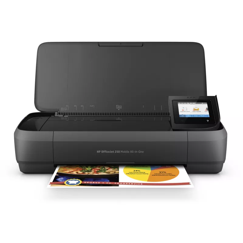 Impressora multifunções a cores sem fios HP OfficeJet Mobile 250, copiadora, scanner