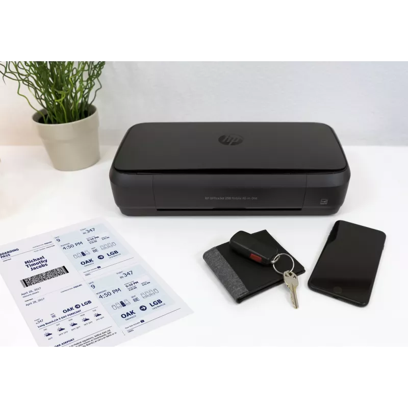 Impressora multifunções a cores sem fios HP OfficeJet Mobile 250, copiadora, scanner