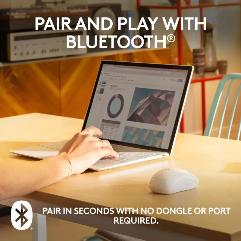 Logitech M240 Silent rato sem fios Bluetooth, branco