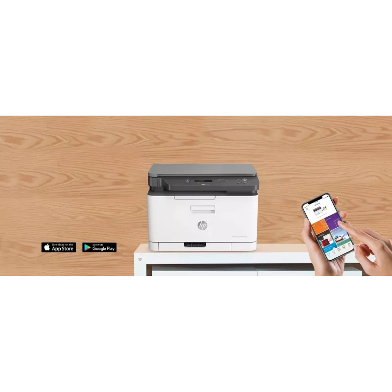 Impressora multifunções laser HP Color Laser MFP 178nw — impressão a cores, A4, 18 páginas/min (P/B), Wi‑Fi, Ethernet, digitalização duplex