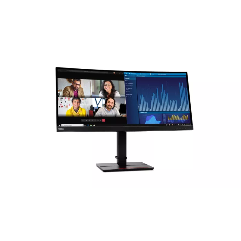 Lenovo ThinkVision P34w-20 monitor de computador 86,7 cm (34,1 polegadas) 3440 x 1440 píxeis Wide Quad HD LED preto