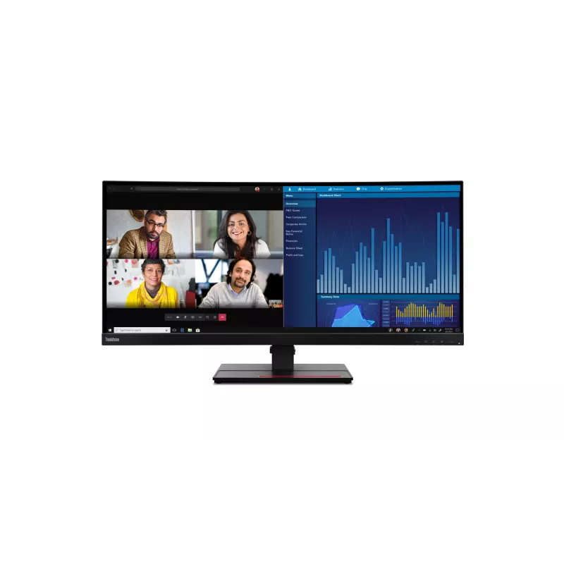Lenovo ThinkVision P34w-20 monitor de computador 86,7 cm (34,1 polegadas) 3440 x 1440 píxeis Wide Quad HD LED preto