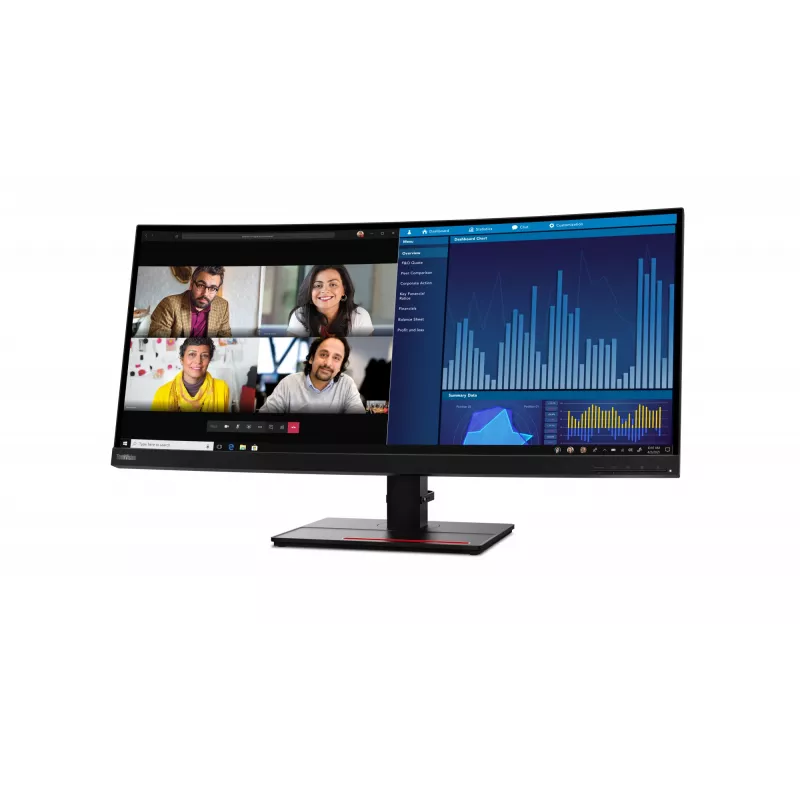 Lenovo ThinkVision P34w-20 monitor de computador 86,7 cm (34,1 polegadas) 3440 x 1440 píxeis Wide Quad HD LED preto