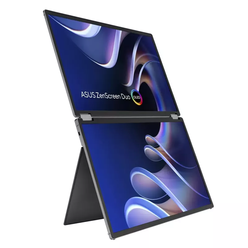 Monitor ASUS ZenScreen Duo OLED MQ149CD 35,6 cm (14 polegadas) 1920 x 1200 píxeis WUXGA prateado
