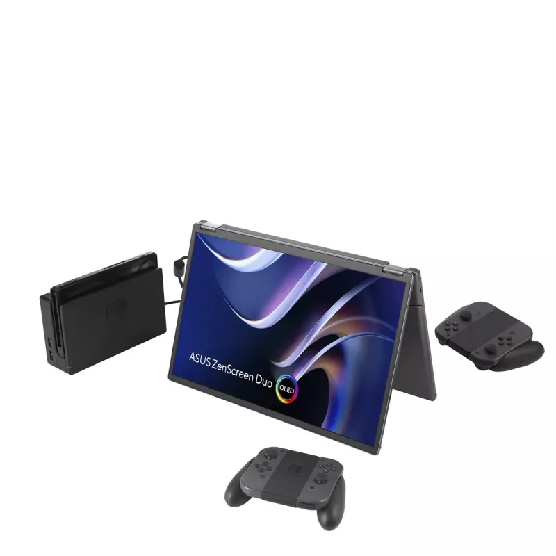 Monitor ASUS ZenScreen Duo OLED MQ149CD 35,6 cm (14 polegadas) 1920 x 1200 píxeis WUXGA prateado
