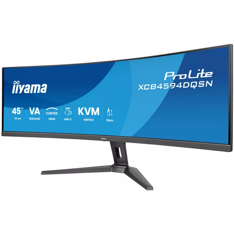 Monitor iiyama G-MASTER 45 polegadas LCD Curved Business UWQHD 113 cm (44,5 polegadas) 5120 x 1440 píxeis Dual QHD LED preto