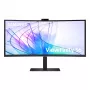 Monitor Samsung S65VC 34 polegadas UltraWide Quad HD 3440x1440 curvo VA LCD com USB-C PD 90W, altifalantes integrados, 100 Hz