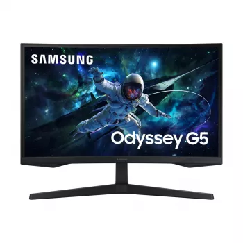 Monitor Samsung G55C 27 polegadas Quad HD 2560x1440 VA LED curvo 1000R, 165Hz, 1ms, FreeSync, VESA, preto