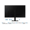 Monitor Samsung S60D 32 polegadas LCD Quad HD 2560 x 1440 IPS, 5 ms, 350 cd/m², USB 3.2 Gen1, VESA, altura ajustável