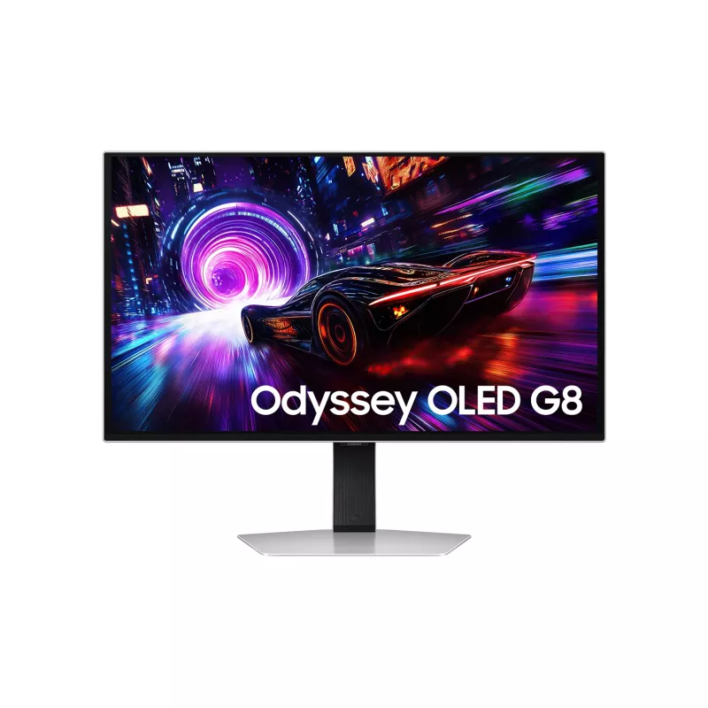 Monitor Samsung S32FG810SU 32 polegadas OLED 2160 x 3840 4K UHD, 0,03 ms, ângulo de visão 178°, VESA, altura ajustável, prateado
