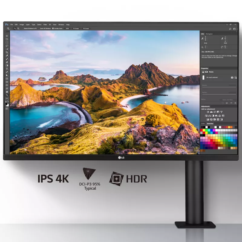 Monitor LG 32UN880K-B.AEK, 80 cm (31,5 polegadas), 3840 x 2160 pixels, 4K Ultra HD, LCD, 5 ms, preto