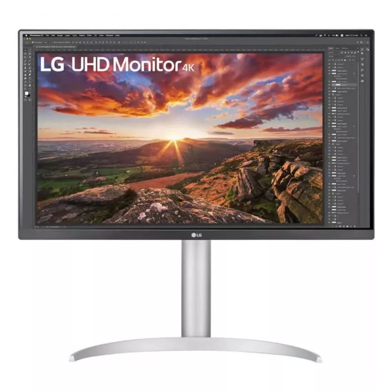 Monitor LG 27UP850K-W.AEU 27 polegadas 4K UHD IPS LED, 3840×2160, HDR10, 60Hz, 5ms, USB-C PD 90W, 2×USB-C, 2×HDMI, DisplayPort 1.4, 27 polegadas