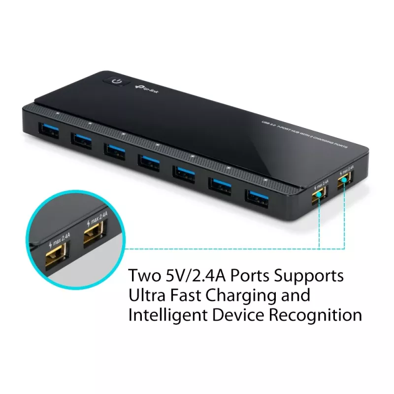 TP-Link UH720 USB 3.2 Gen 1 (3.1 Gen 1) Micro-B 5000 Mbit/s preto