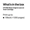 Cartucho de toner original HP 205A preto LaserJet, 1100 páginas, preto, 1 unid.