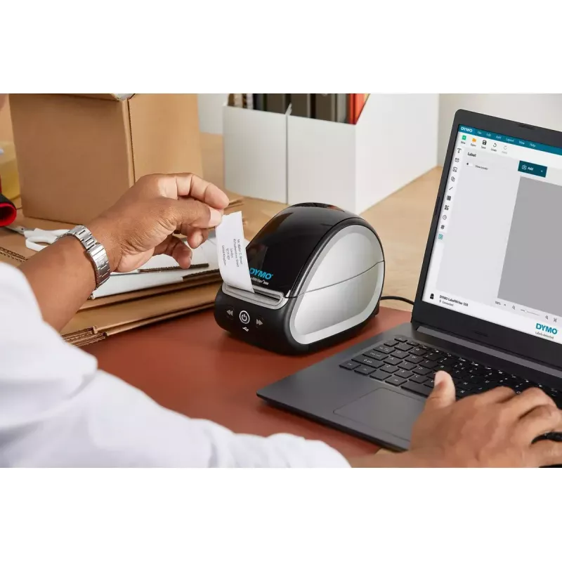 DYMO LabelWriter 550 Impressora de etiquetas | fabricante de etiquetas com impressão térmica direta | deteção automática de etiquetas | imprime etiquetas de endereço, etiquetas de envio, etiquetas de código de barras e mais | ficha EU de 2 pinos