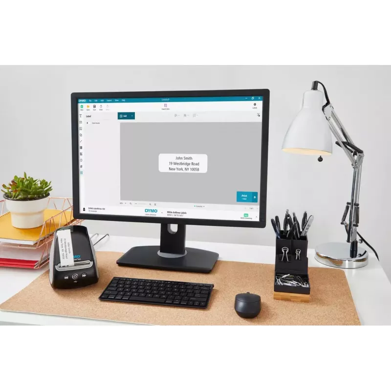 DYMO LabelWriter 550 Impressora de etiquetas | fabricante de etiquetas com impressão térmica direta | deteção automática de etiquetas | imprime etiquetas de endereço, etiquetas de envio, etiquetas de código de barras e mais | ficha EU de 2 pinos