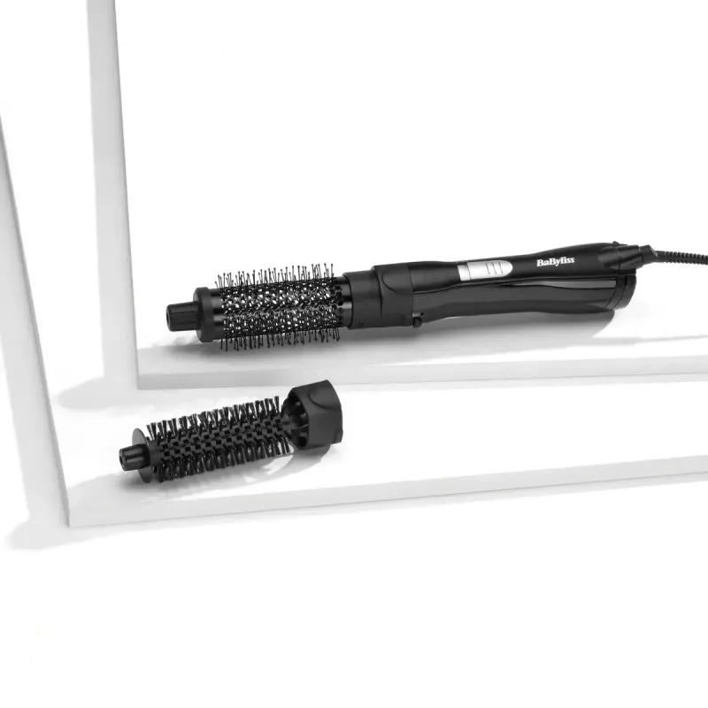 BaByliss Shape and Smooth AS82E escova de ar quente, 800 W, preta, cabo de 2 m