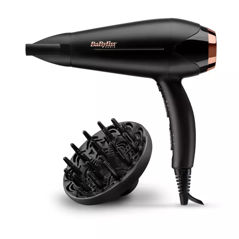 Secador de cabelo BABYLISS D570DE Turbo Shine 2200 W com difusor e concentrador