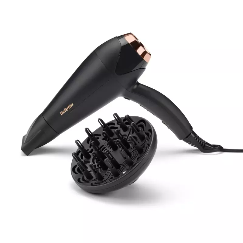 Secador de cabelo BABYLISS D570DE Turbo Shine 2200 W com difusor e concentrador