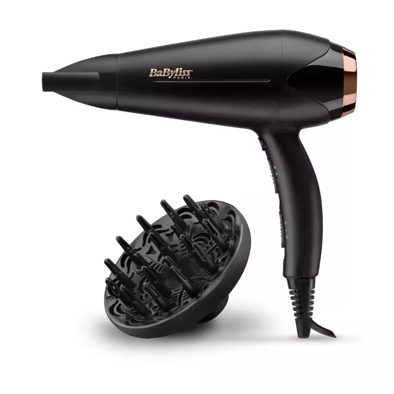 Secador de cabelo BABYLISS D570DE Turbo Shine 2200 W com difusor e concentrador