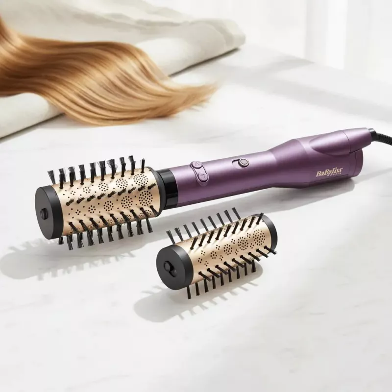 BaByliss Big Hair Dual AS950E escova rotativa de ar quente, roxo/rosa
