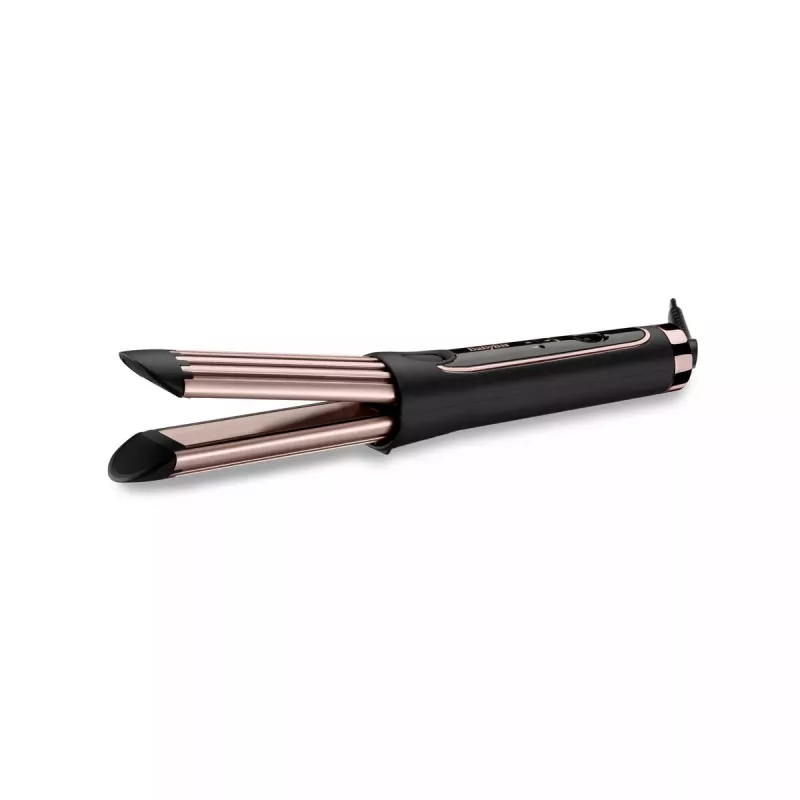 Ferro de caracóis BABYLISS Curl Styler Luxe C112E — cilindro cerâmico de 36 mm, 160–200°C, 32 W, ecrã LED