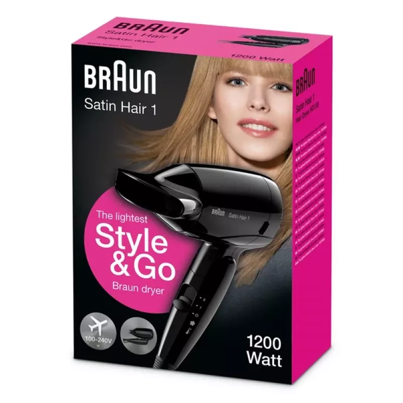 Braun HD130 Secador de cabelo 1200 W preto