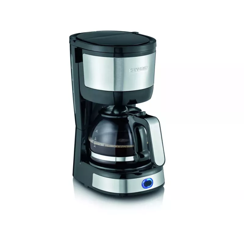 Máquina de café de filtro SEVERIN KA 4808 — 4 chávenas, 750 W, jarro de vidro, caixa em aço inoxidável, sistema anti-gota