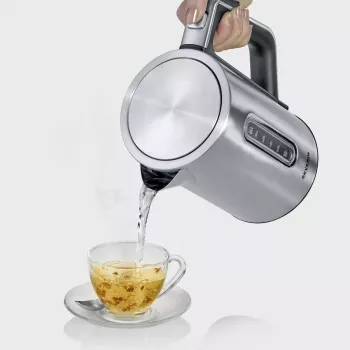 Chaleira elétrica Severin 1.7 L 3000 W preto aço inoxidável