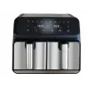 Fritadeira Unold 58685 dupla 8 L de bancada 1700 W fritadeira de ar quente preto, cinzento