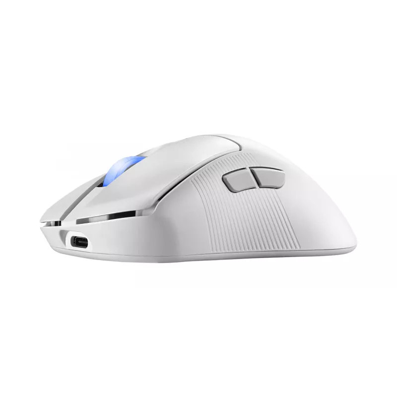 Rato gaming ASUS ROG Keris II Ace Wireless AimPoint White para destro RF Wireless + Bluetooth + USB Type-A Ótico 42000 DPI