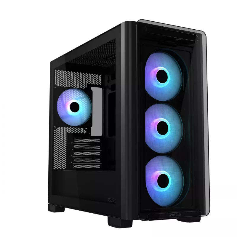 ASUS A23 PLUS TG ARGB Preto, PC, Preto, micro ATX, Mini-ITX, Multicolor, 16,5 cm, 38 cm