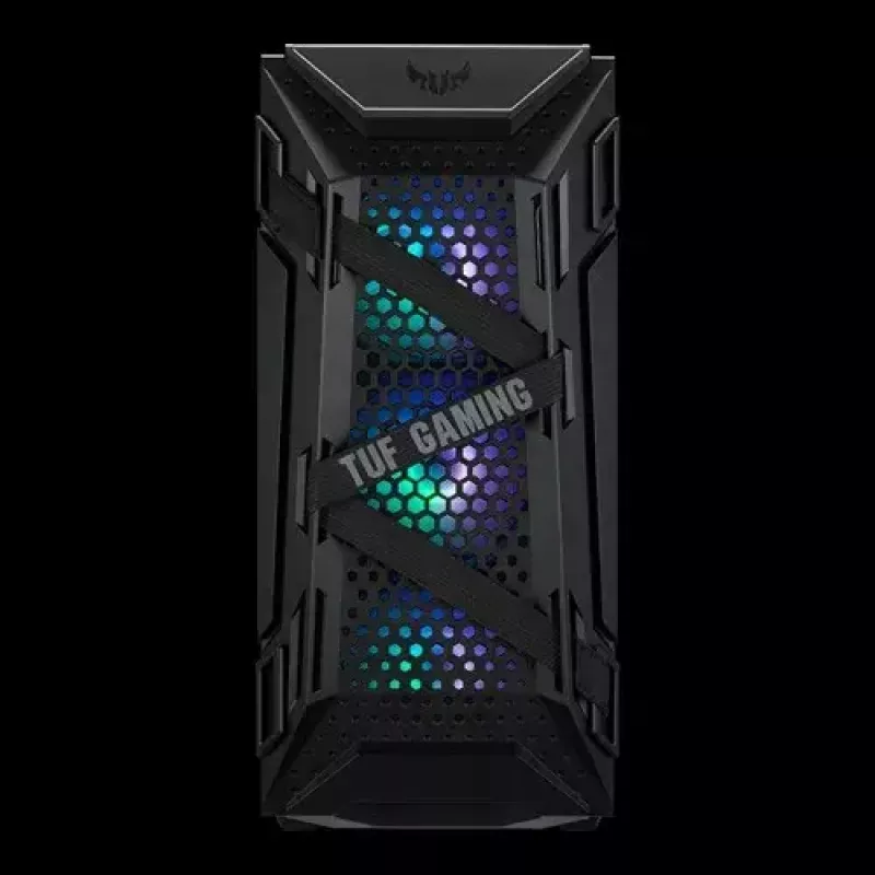 Caixa de PC ASUS TUF GAMING CASE GT301 — Torre Midi ATX, vidro temperado, 3 ventoinhas frontais de 120mm, 1 ventoinha traseira de 120mm, suporta ATX/Micro-ATX/Mini-ATX