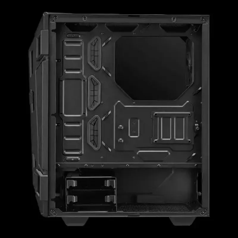 Caixa de PC ASUS TUF GAMING CASE GT301 — Torre Midi ATX, vidro temperado, 3 ventoinhas frontais de 120mm, 1 ventoinha traseira de 120mm, suporta ATX/Micro-ATX/Mini-ATX