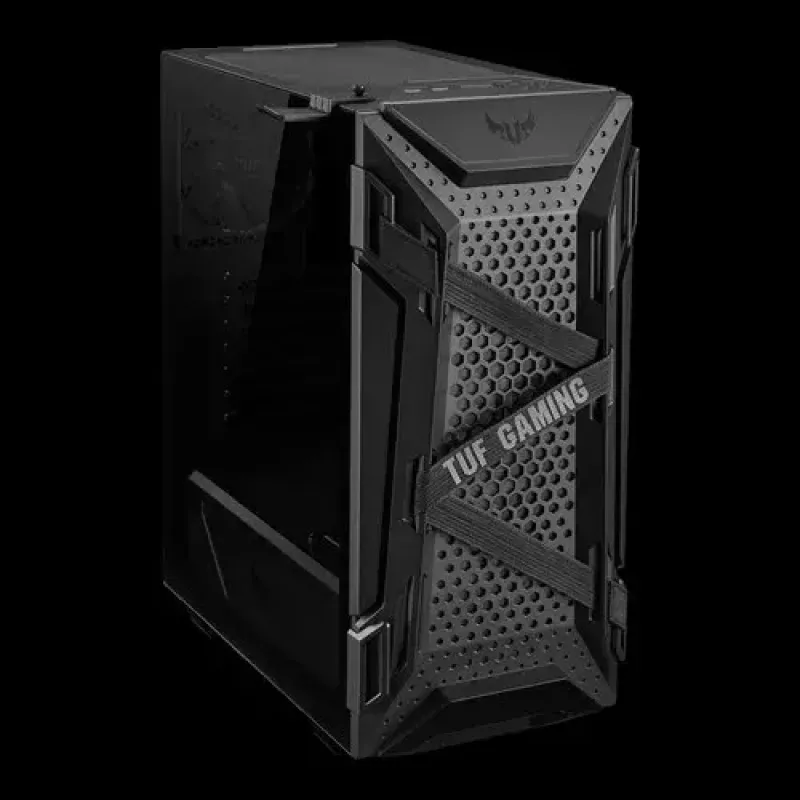 Caixa de PC ASUS TUF GAMING CASE GT301 — Torre Midi ATX, vidro temperado, 3 ventoinhas frontais de 120mm, 1 ventoinha traseira de 120mm, suporta ATX/Micro-ATX/Mini-ATX